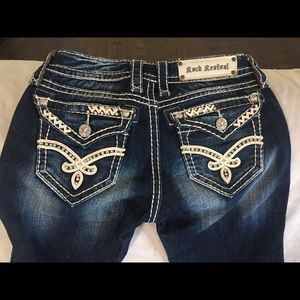 Rock Revival jeans white/cream stitching